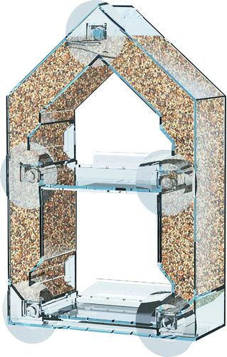 Sneak-a-Peek Heavy Duty Crystal Clear Polycarbonate House Window Seed Feeder