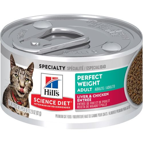 Adult Perfect Weight Liver & Chicken Entree Cat Food - 2.9 oz