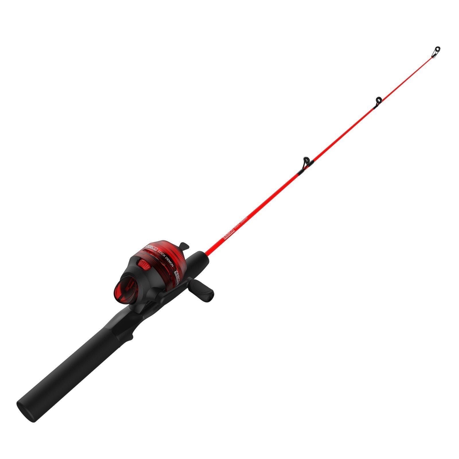 Zebco Dock Demon Spincast Combo in Red