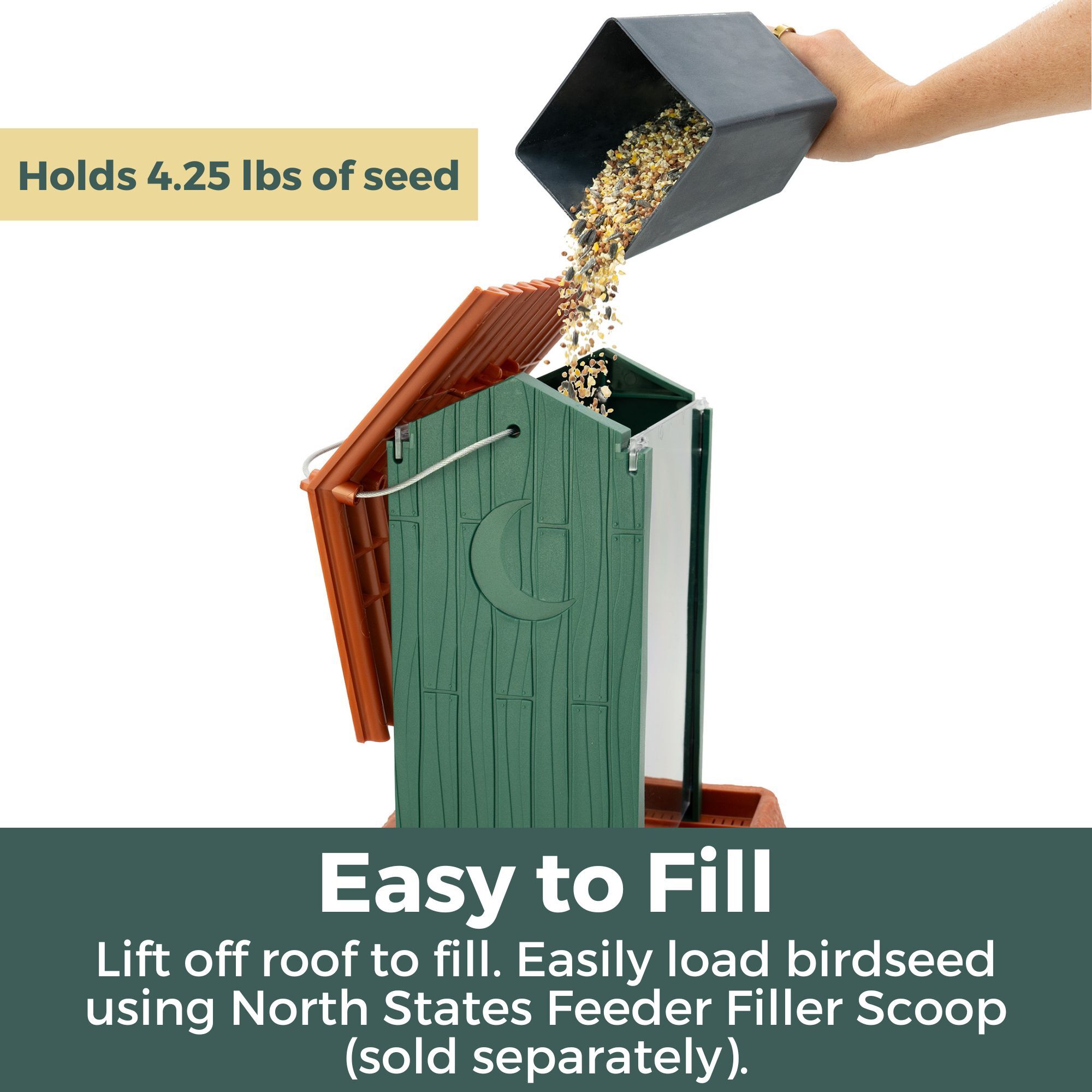 North States Green Hopper Style Birdfeeder