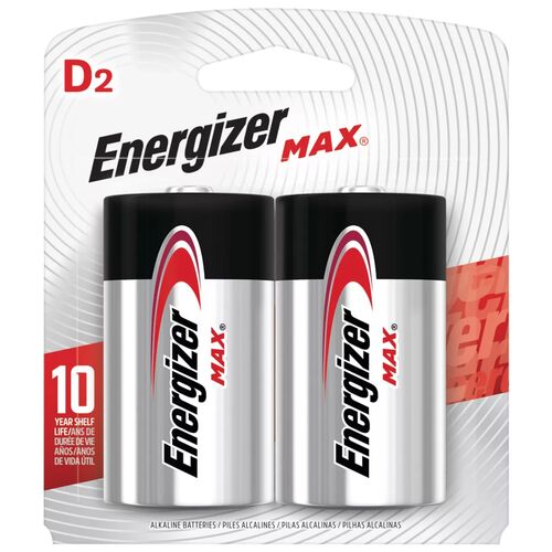 MAX D Cell Alkaline Battery - 2 Pack