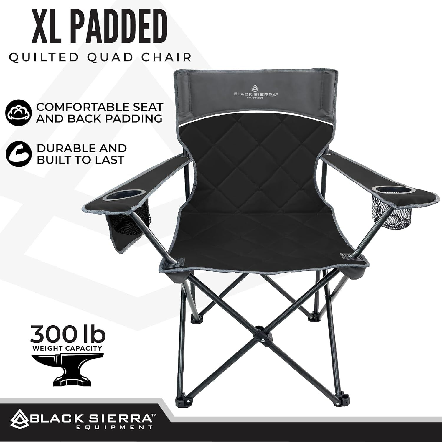 XL Padded Quilted Quad Chair
