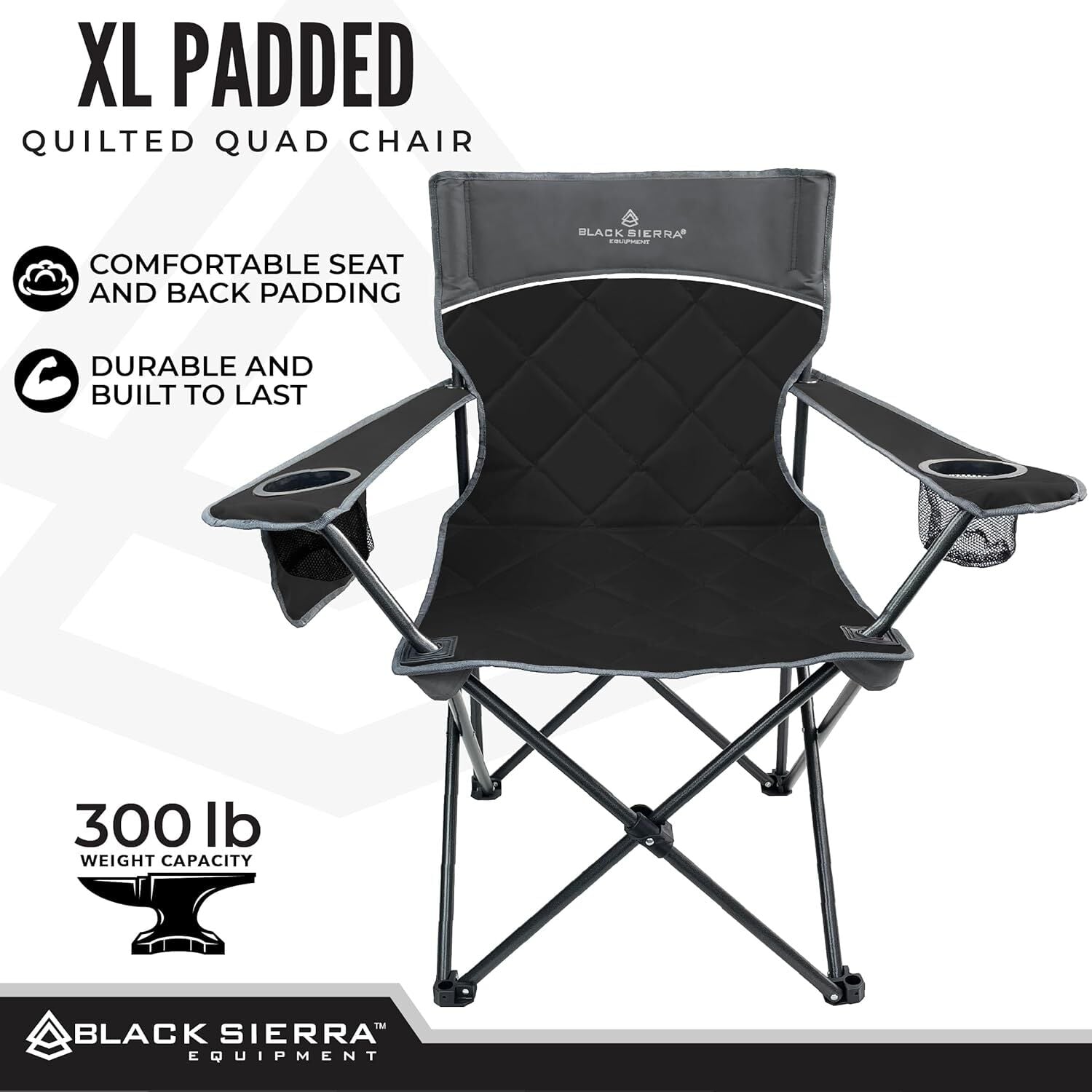 XL Padded Quilted Quad Chair