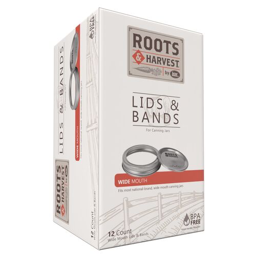 Wide Mouth Jar Lids and Bands - Set of 12