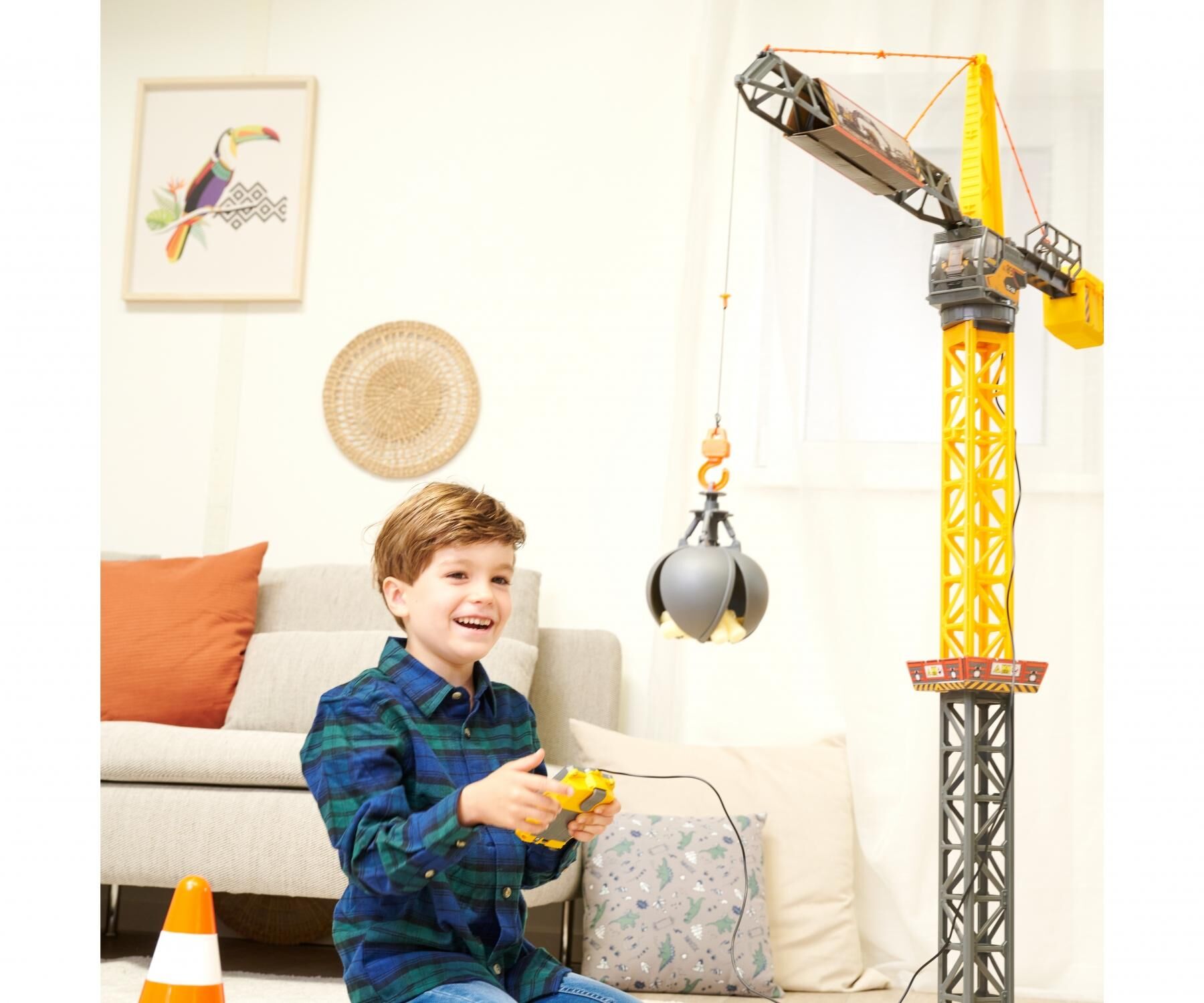 Dickie Toys Mighty Crane and Controller Playset