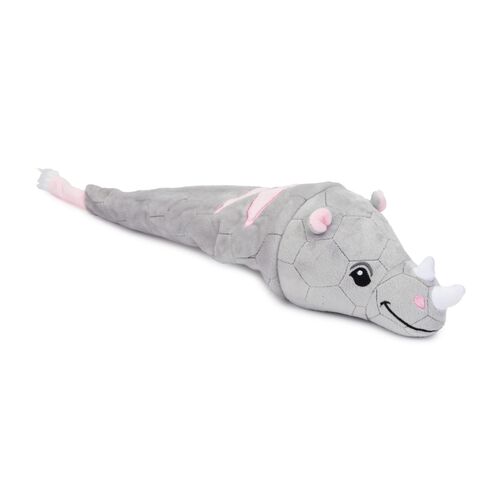Flingy Rhino Squeaky Plush Dog Toy