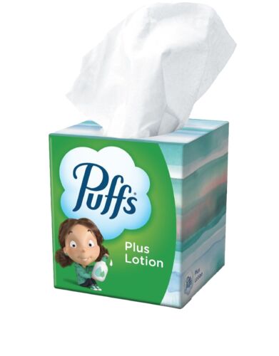 Plus Lotion White Soft Facial Tissues - 4 Pack of 48 Count Boxes