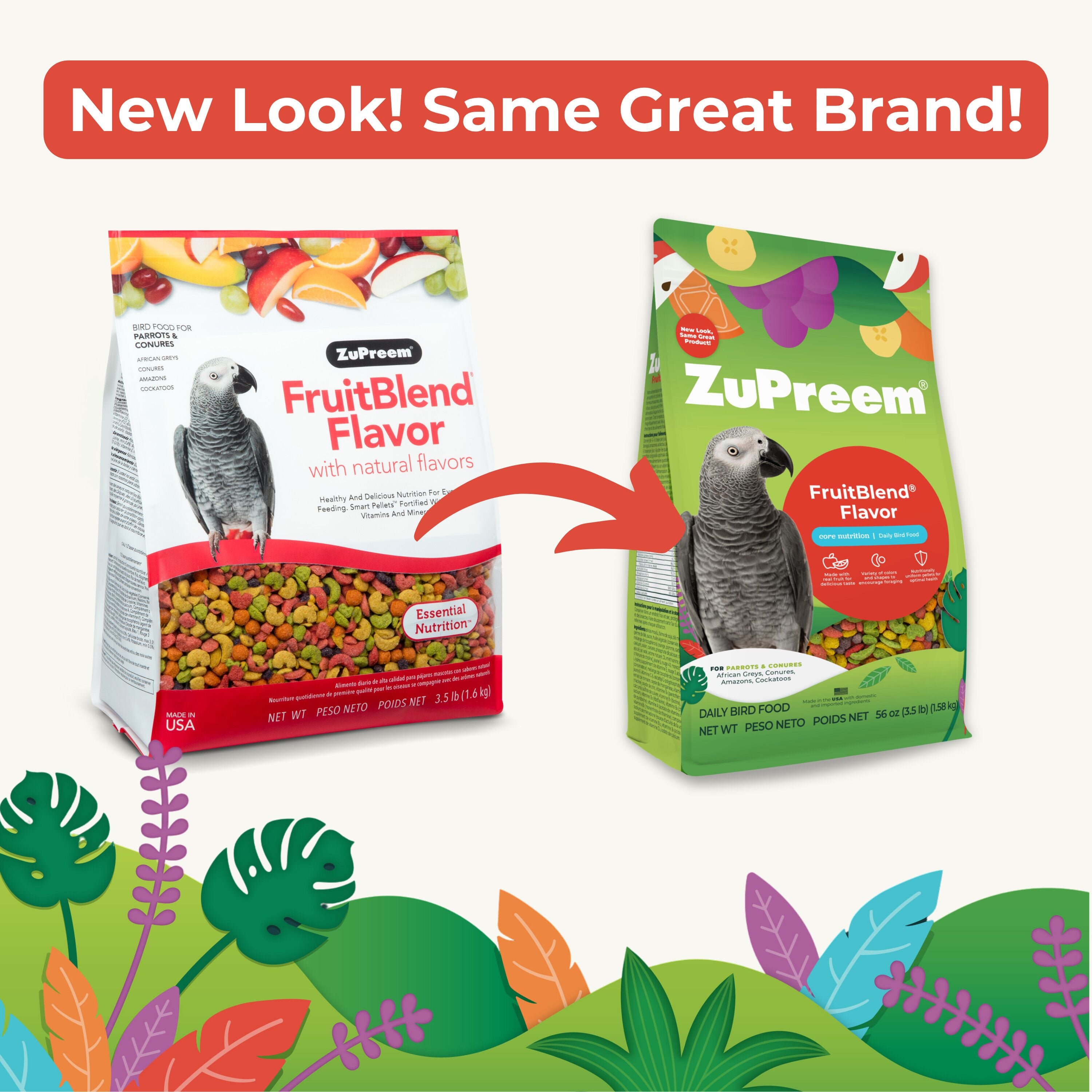 FruitBlend Flavor Core Nutrition Daily Bird Food for Parrots & Conures