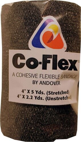 CoFlex Vet 4" Cohesive Bandage in Black