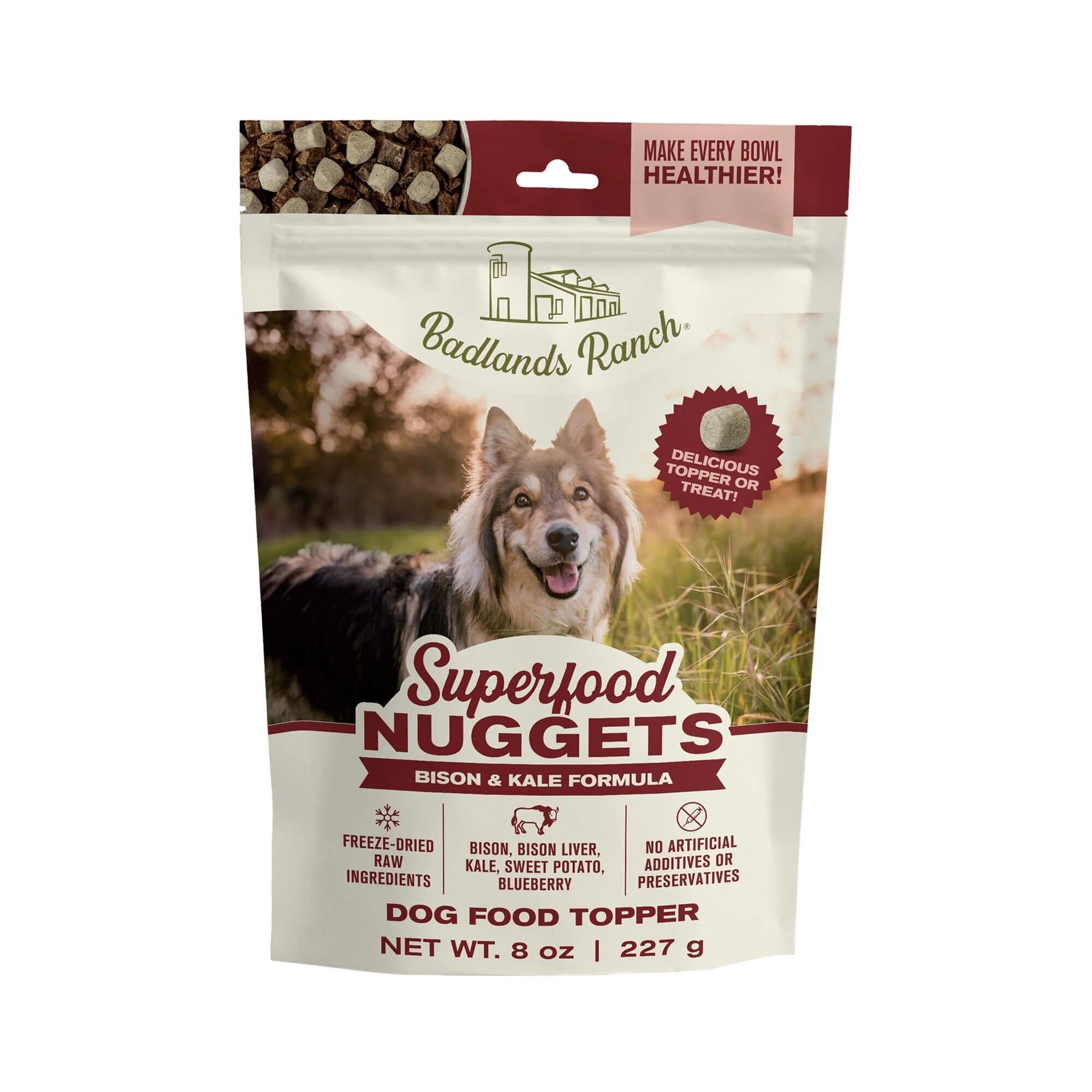 ドッグフード Slope Badlands Ranch Superfood Nuggets Bison & Kale Formula Freeze-Dried