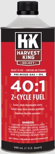 40:1 2-Cycle Fuel Pre-Mixed Gas + Oil - 1 Quart
