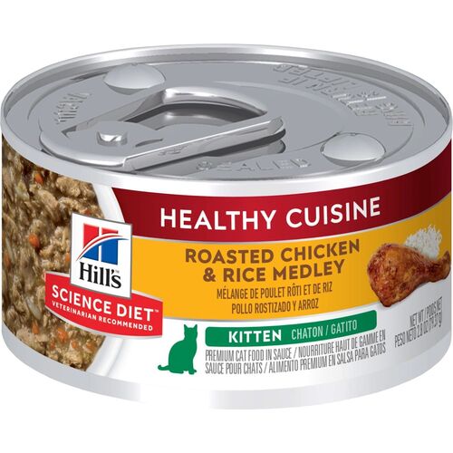 Kitten Healthy Cuisine Roasted Chicken & Rice Medley Cat Food