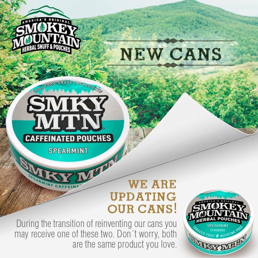 Smokey Mountain Caffeinated Pouches in Spearmint