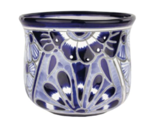 Talavera 7" Italian Planter in Blue/White