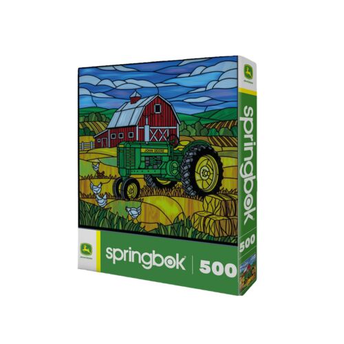 John Deere Stained Glass Farm Puzzle - 500 Pieces