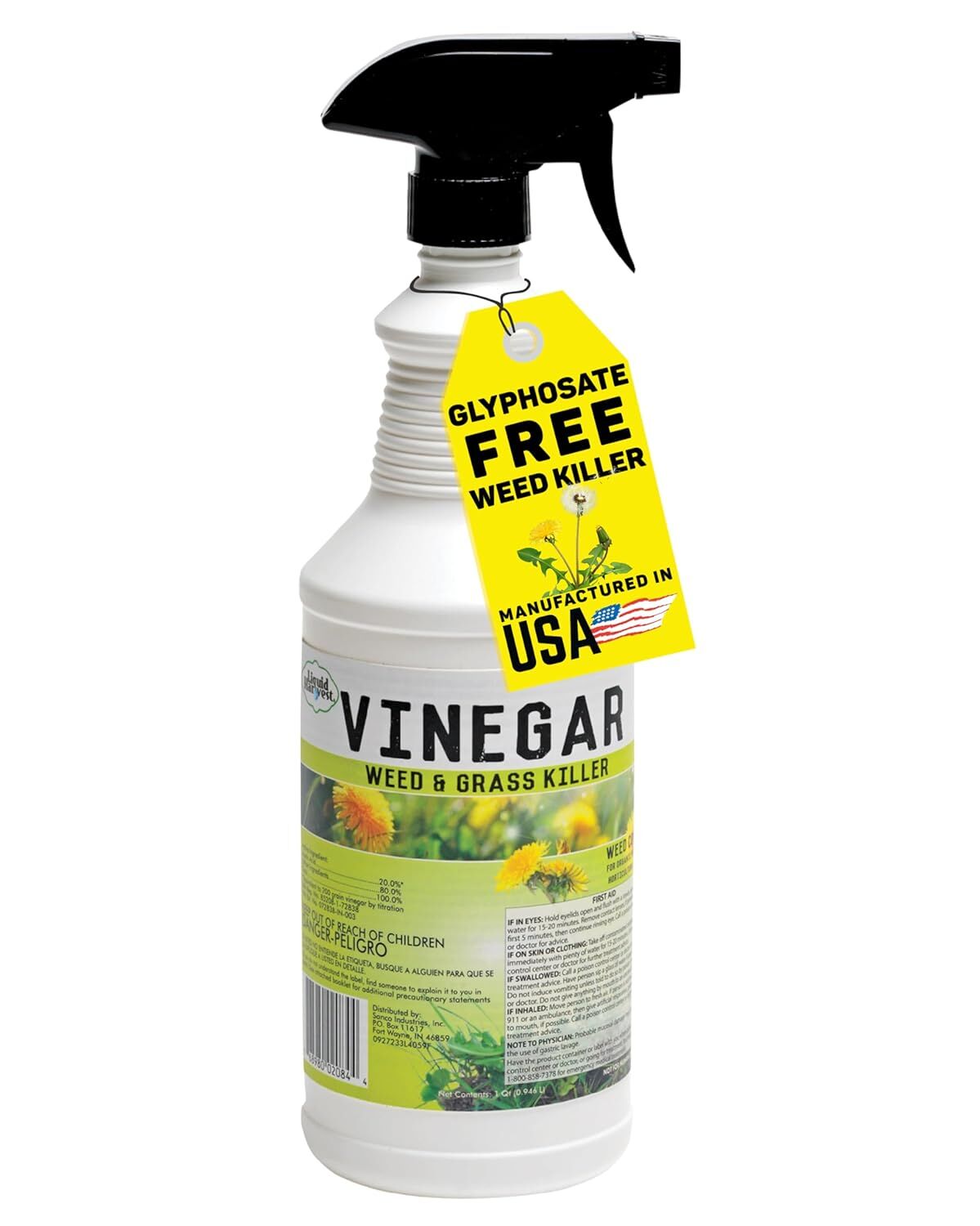 Crystal Blue Liquid Harvest Vinegar Weed & Grass Killer - Quart with Sprayer