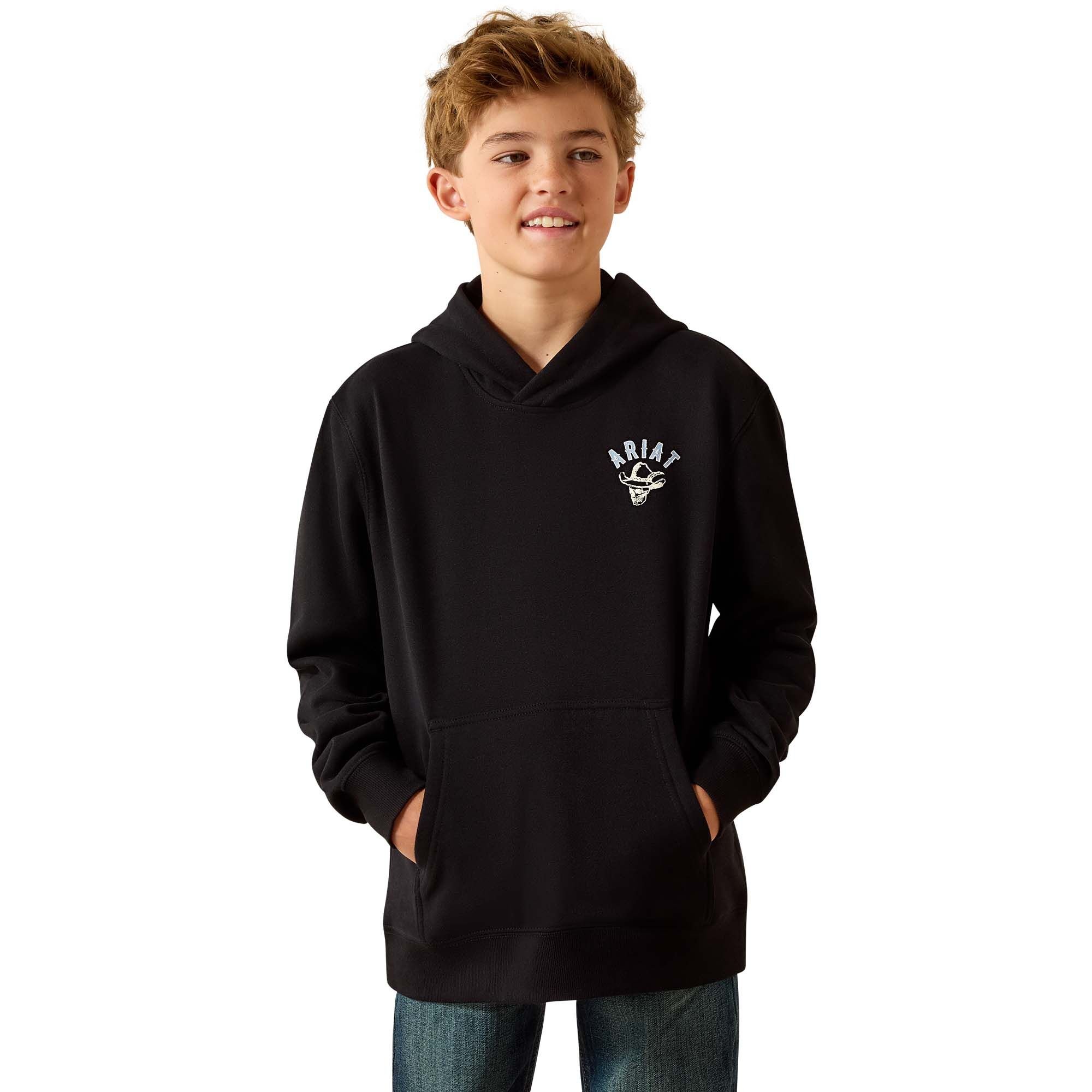 Boy's Stitched Skull Hoodie