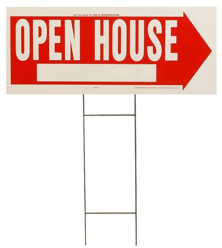 Corrugated OPEN HOUSE Yard Sign