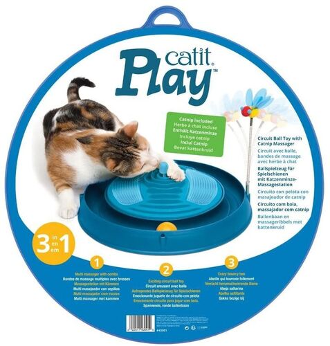 Circuit Ball Toy with Catnip Massager