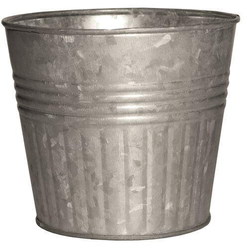 4" Galvanized Metal Round Planter