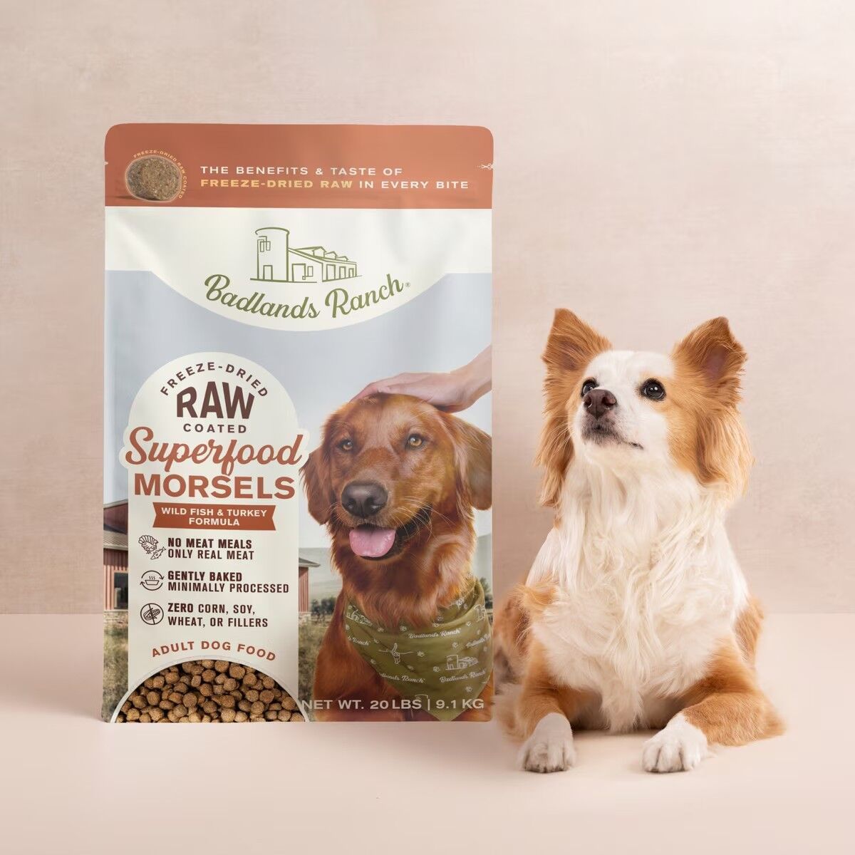 Badlands Ranch Freeze-Dried Raw Coated Superfood Morsels in Fish