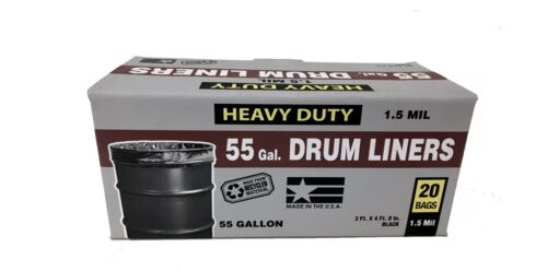 55 Gallon Heavy Duty Drum Liners - 20 Count