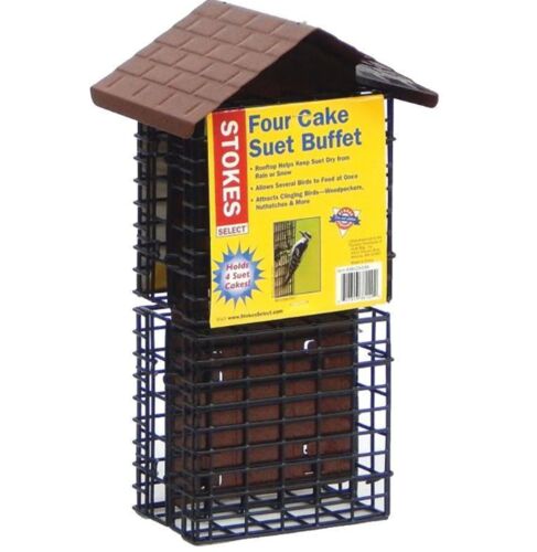Classic Brands 4-Cake Suet Buffet Bird Feeder with Metal Roof