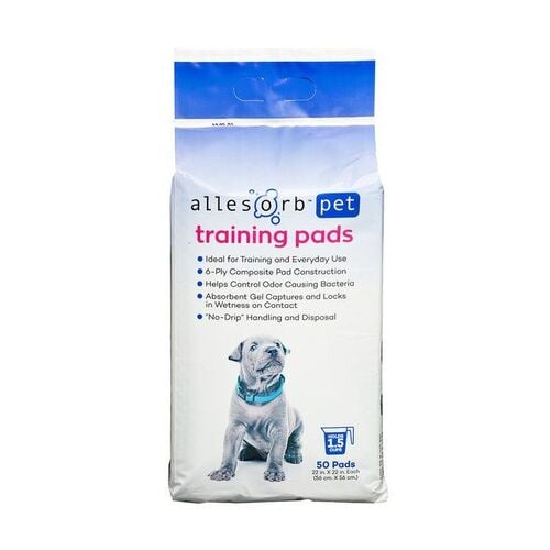 22" x 22" 50 Count Dog Allesorb Training Pads
