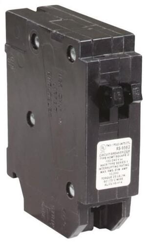 120/240 VAC, 20/20 A, 1 P, 10 KA Tandem Twin Circuit Breaker