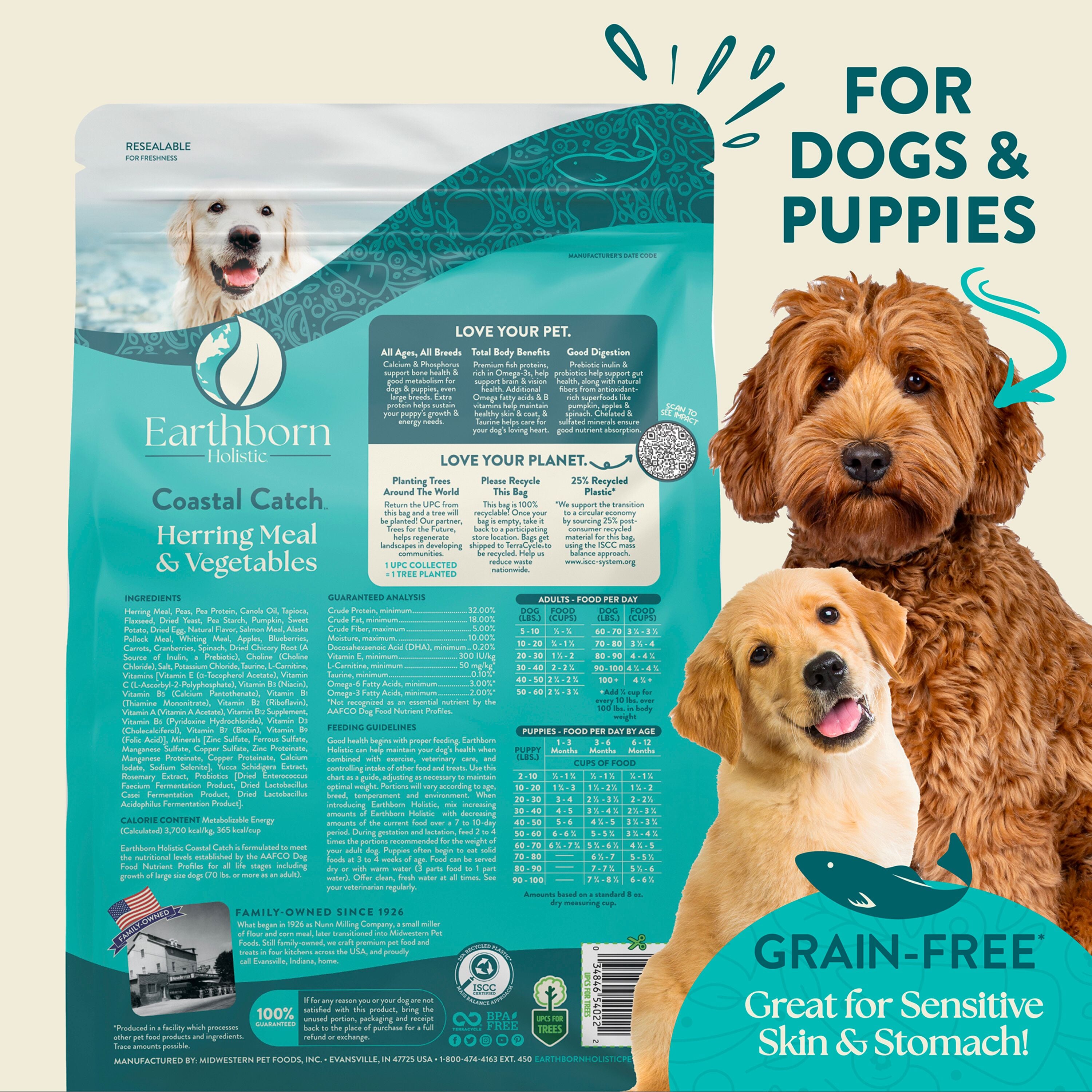 Coastal Catch Herring Meal & Vegetables Grain-Free Dry Dog Food