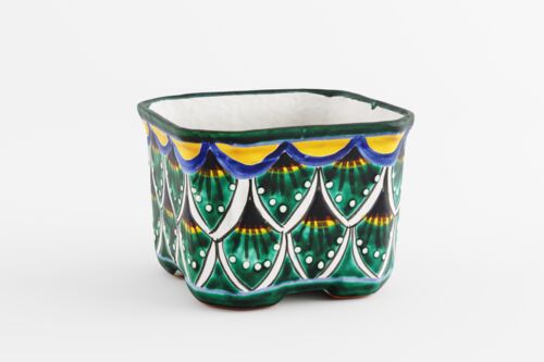 Talavera 6"x6" Cuadro Planter in Peacock