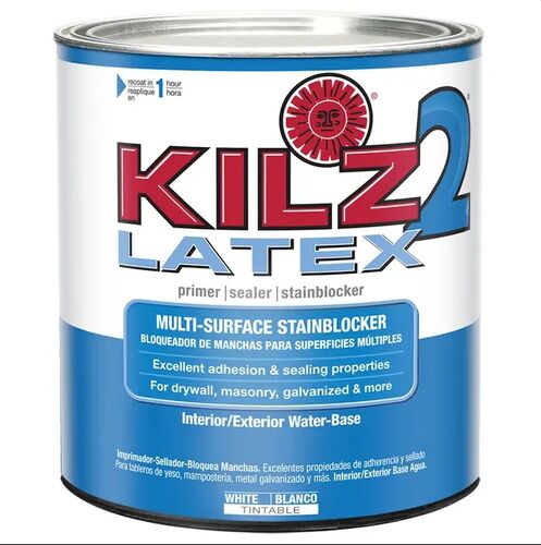 2 Latex Multi-Surface Stainblocker Interior/Exterior Water-Base Primer in White - 1 Quart