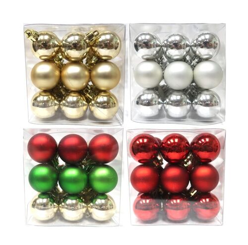 6.35" Shiny And Matte Ornaments - Assorted