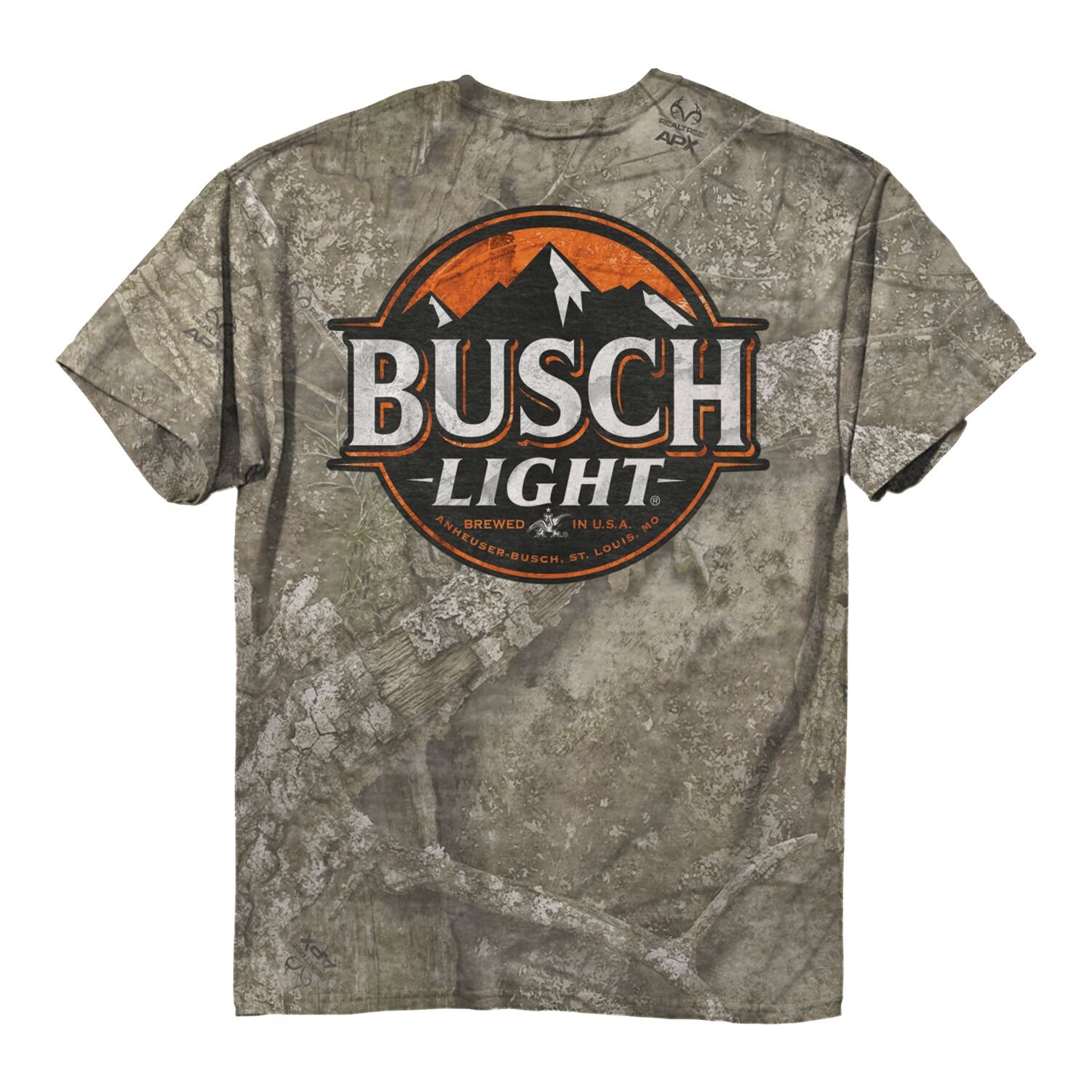 Men's Busch New Camo with Blaze Logo Short Sleeve Graphic T-Shirt