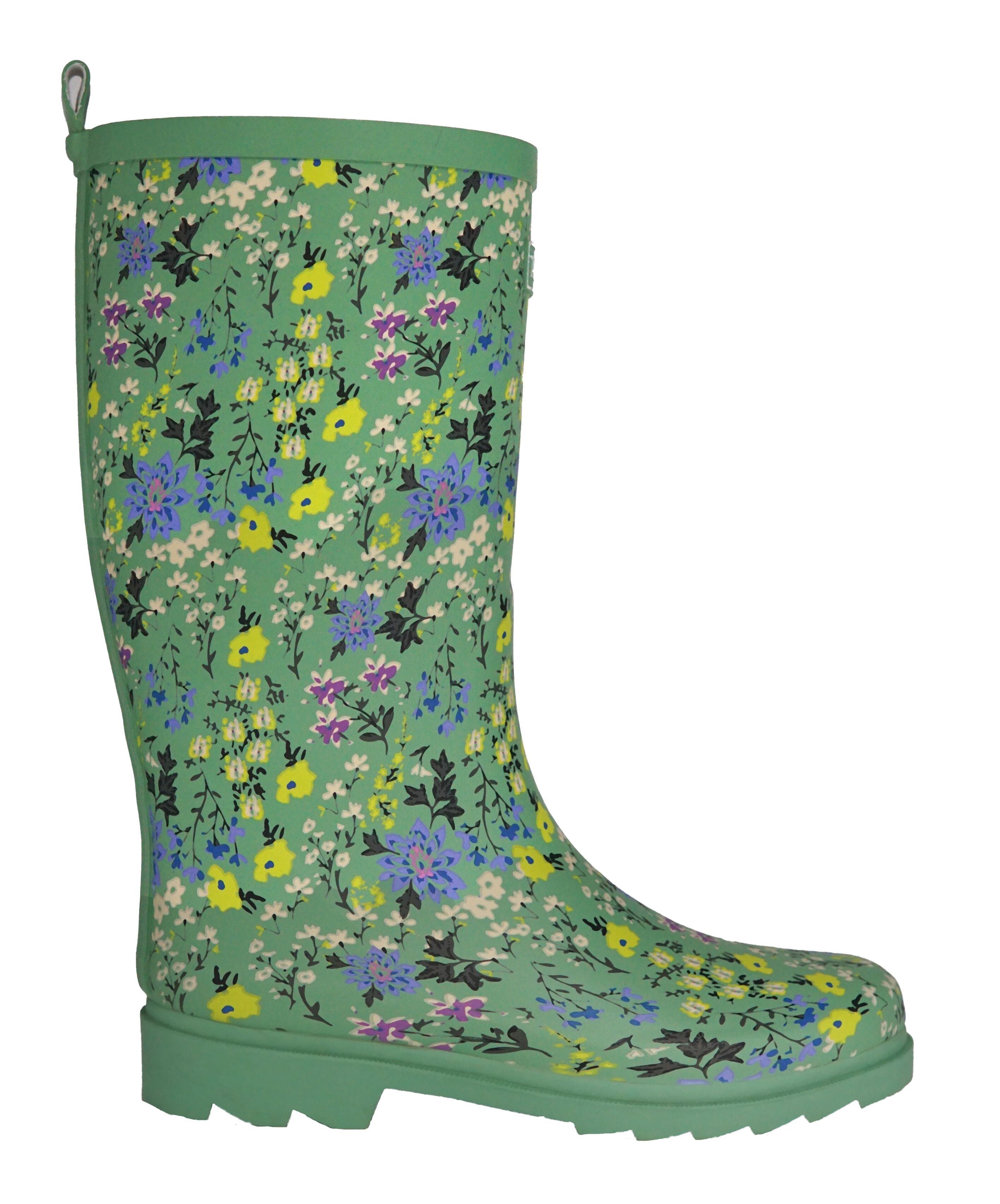 Women's Floral Tall Rubber Boots