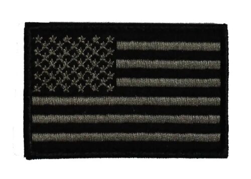 US Flag Patch in Black