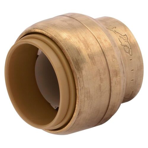 3/4" Push-to-Connect Brass End Stop Fitting
