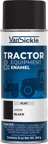 Tractor & Equipment Enamel in Flat Black - 12 oz Spray