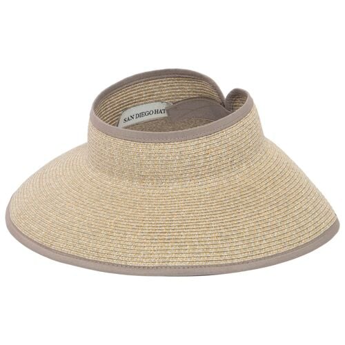 Women's Ultrabraid Large Brim Visor in Grey/Tan