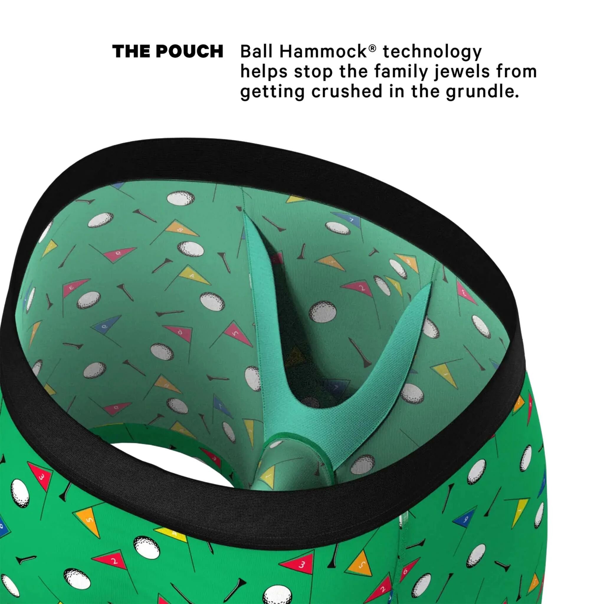 Shinesty Men's The Front Nine Golf Ball Hammock Pouch Underwear