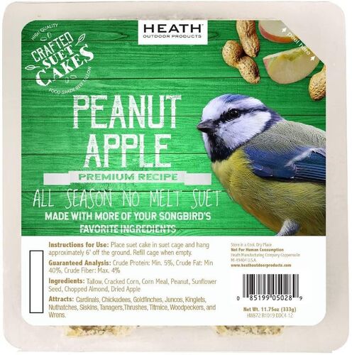 11.5 oz Peanut Apple Premium Crafted Suet Cake