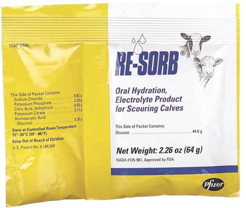 Re-Sorb Oral Hydration Electrolyte Product For Scouring Calves - Single Pack