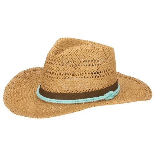 Kid's Paper Weave Fedora Hat in Toast