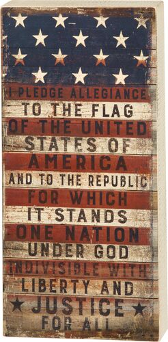 Pledge To The Flag Box Sign