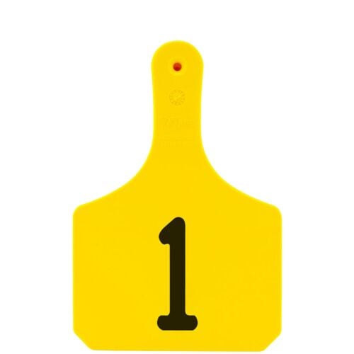 Y-Tags Cow #1-25 1-Piece Tags in Yellow - 25 Tags
