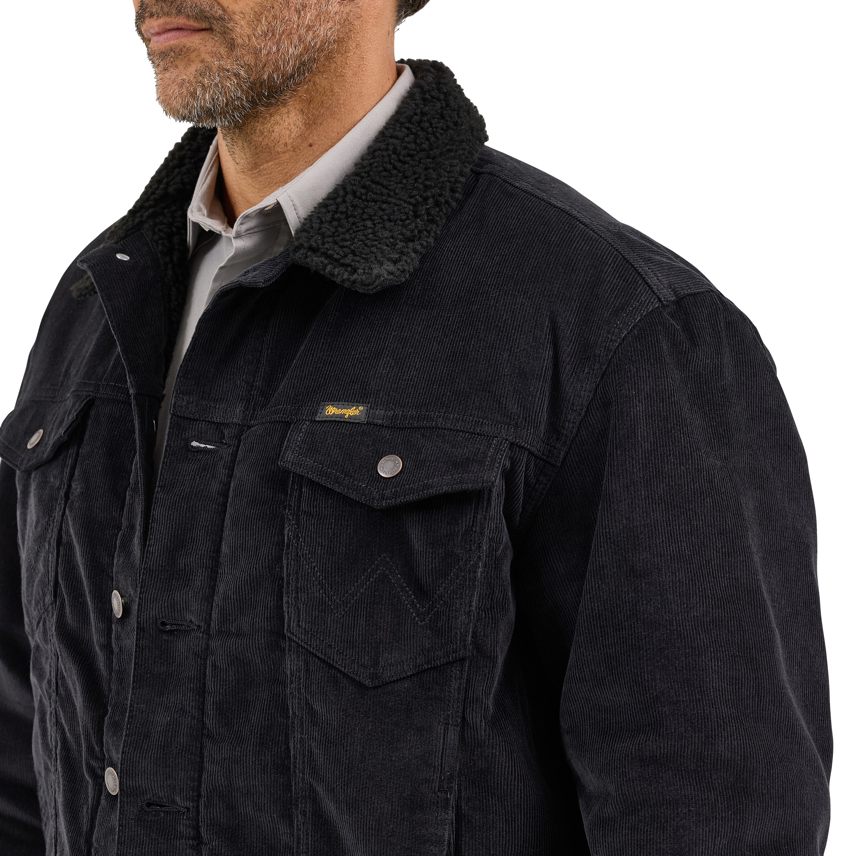 Wrangler Men's Cowboy Cut Sherpa Lined Corduroy Jacket