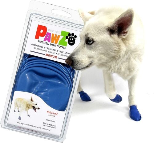 Rubber Dog Boots Medium in Blue