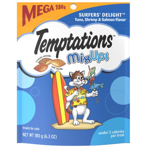 MixUps Surfer's Delight Tuna Shrimp & Salmon Flavor Cat Treats - 6.3 oz