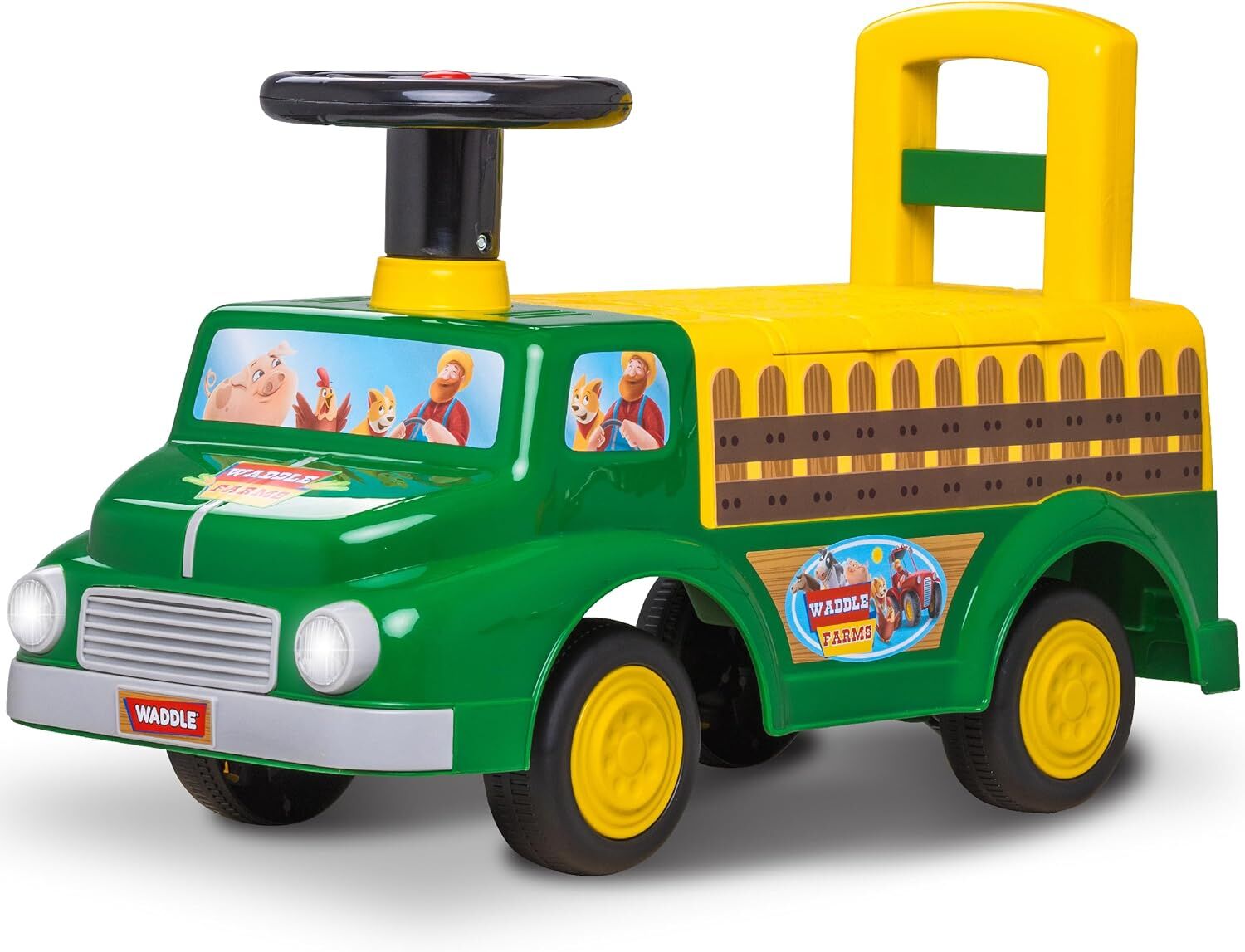 Waddle Retro Designed Farm Truck Toddler Ride on Toy