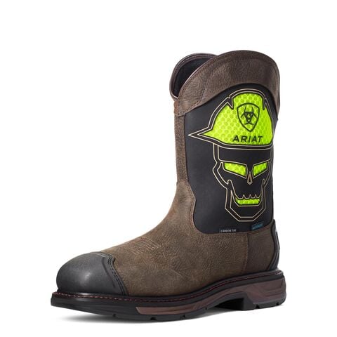 Men's 11" Work Hog Waterproof Iron Coffee/Acid Boot